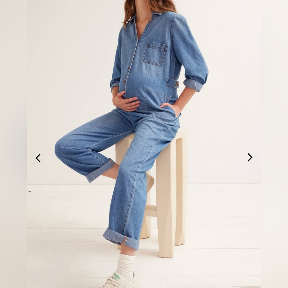 Hatch Women's Denim Blue Overalls